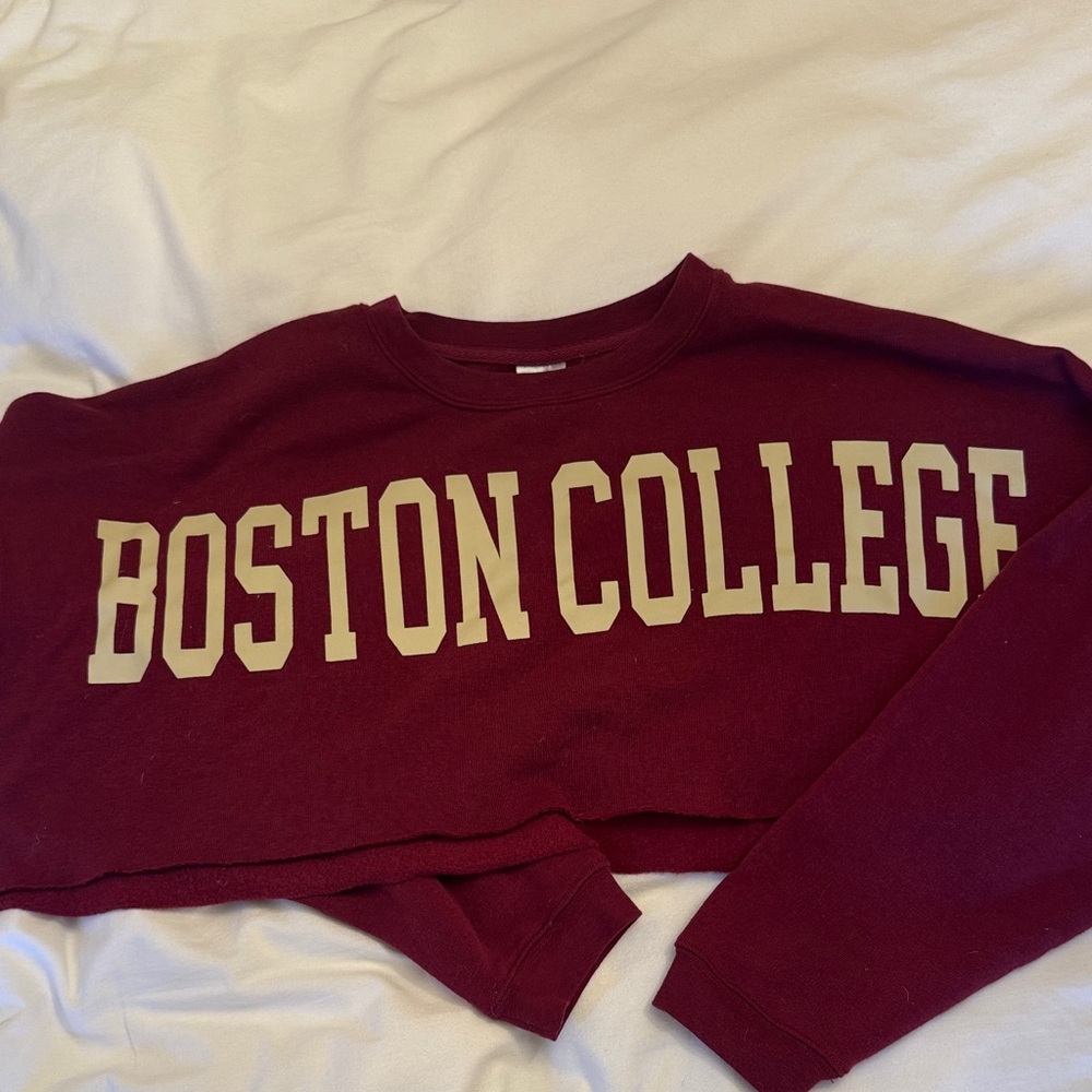 Boston College Maroon Cropped Sweatshirt